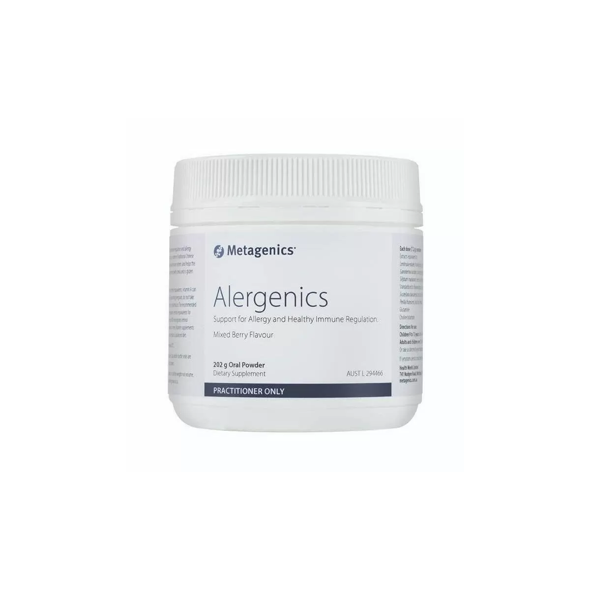 Metagenics Alergenics Oral Powder Mixed Berry 202g