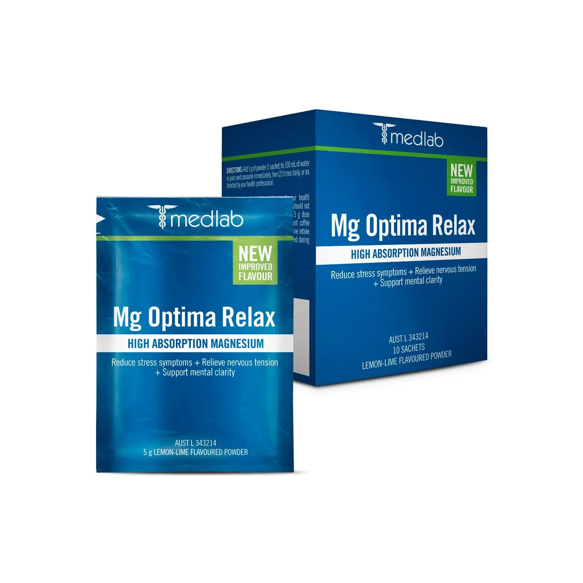 Medlab Mg Optima Relax Lemon Lime 5g Sachet 10