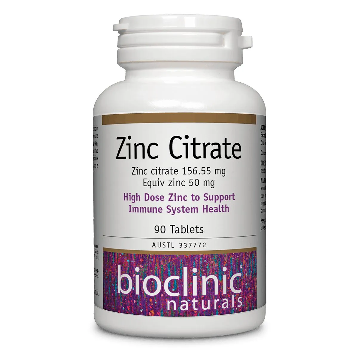 Bioclinic Naturals Zinc Citrate Tablets 90