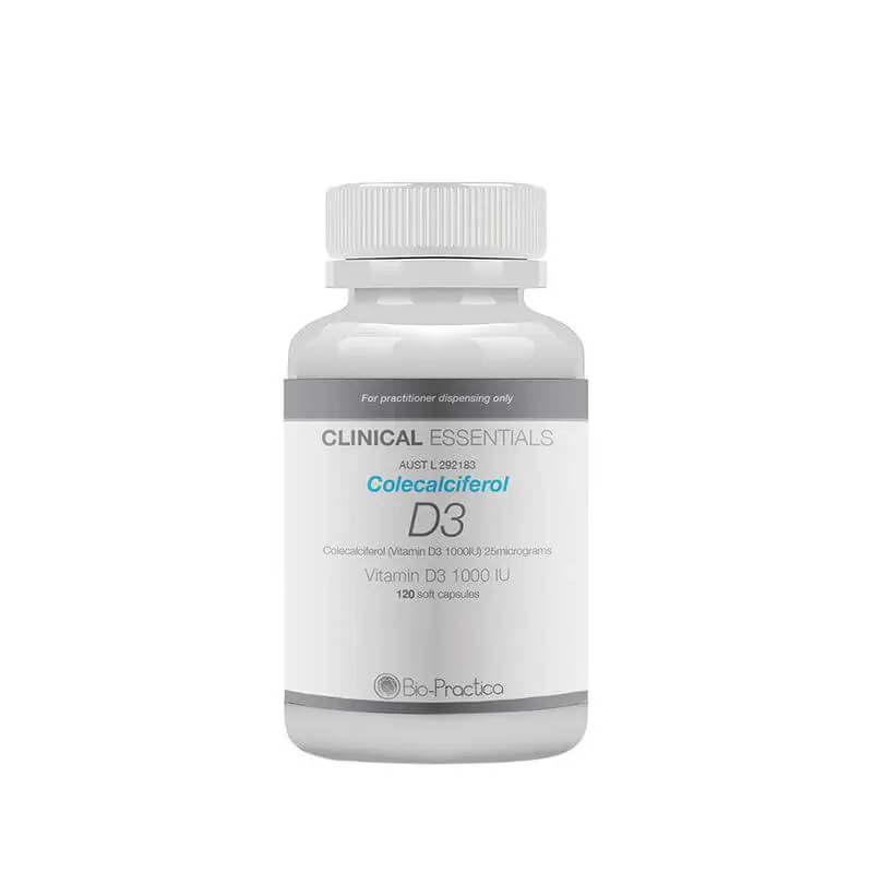 Bio-Practica Clinical Essentials Colecalciferol D3 1000IU Capsules 120 – UNAVAILABLE: Ask for an alternative
