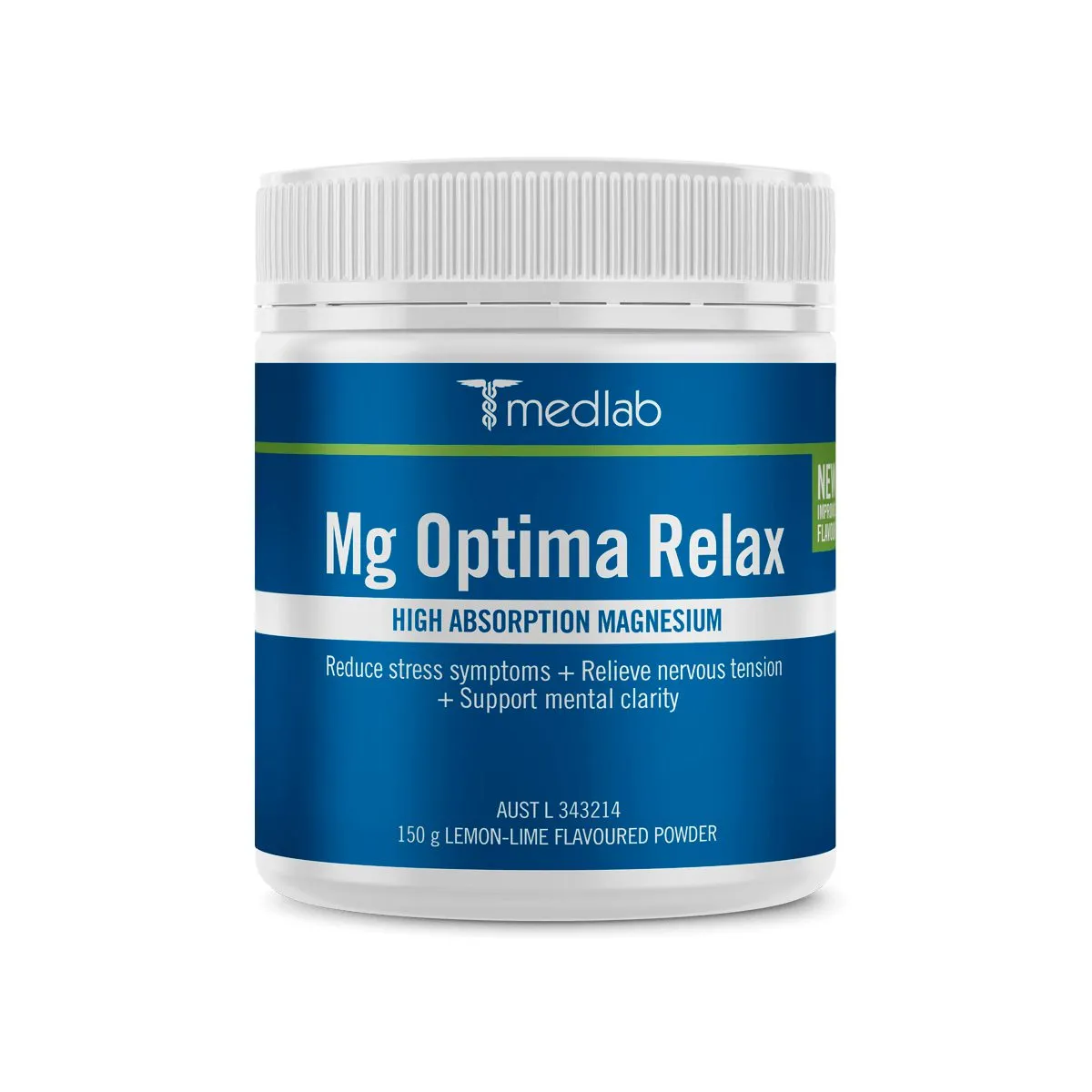 Medlab Mg Optima Relax Lemon lime Powder 150g
